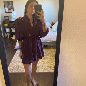 ZARA NWT Purple Tie Dress